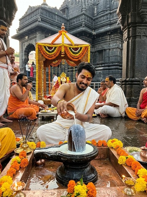 Rudra Abhishek puja trimbakeshwar